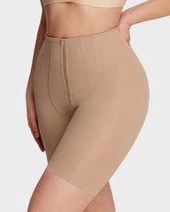 High-Waist Zip-Up Shaping Shorts