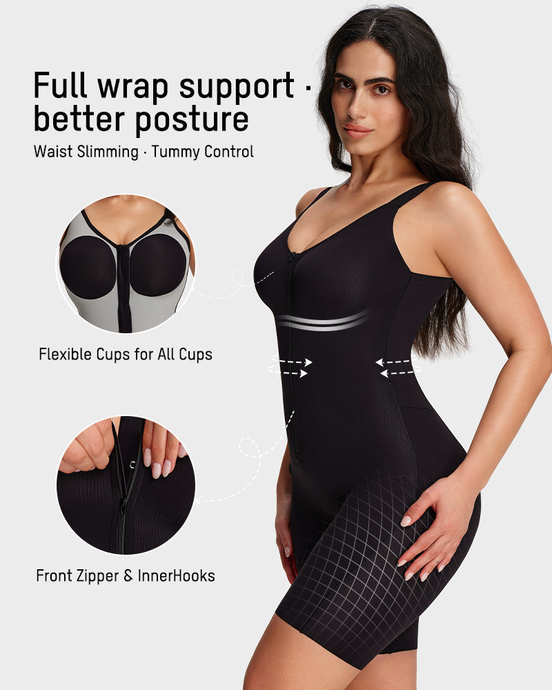 Easyslide™ Zipper Lightweight Sculpting Bodysuit