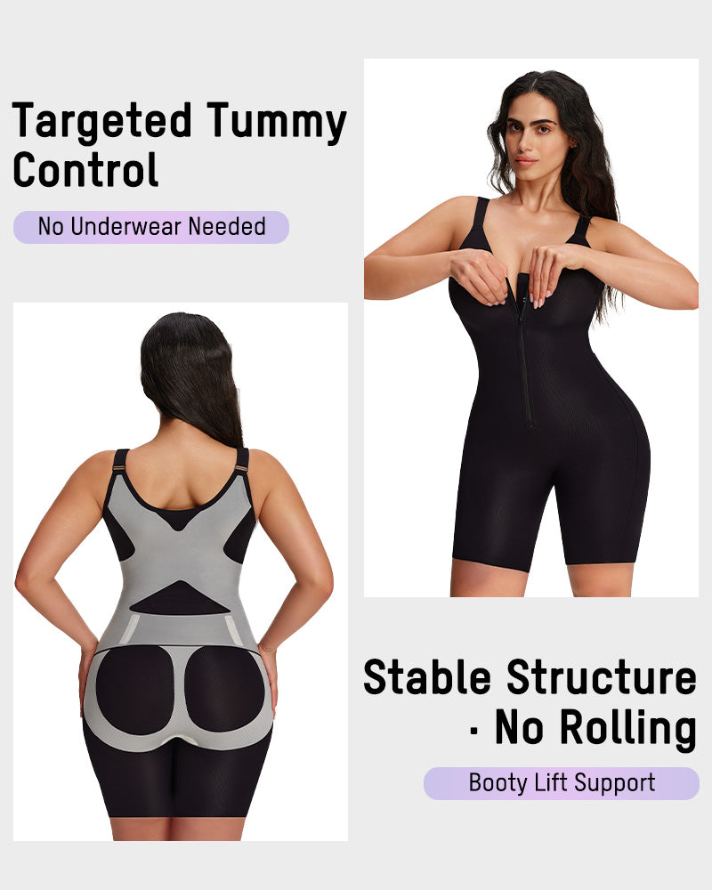 Easyslide™ Zipper Lightweight Sculpting Bodysuit