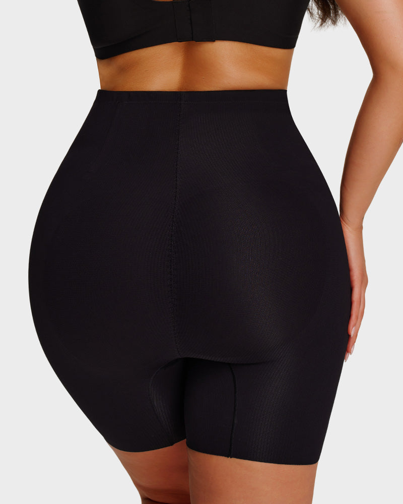 High-Waist Zip-Up Shaping Shorts
