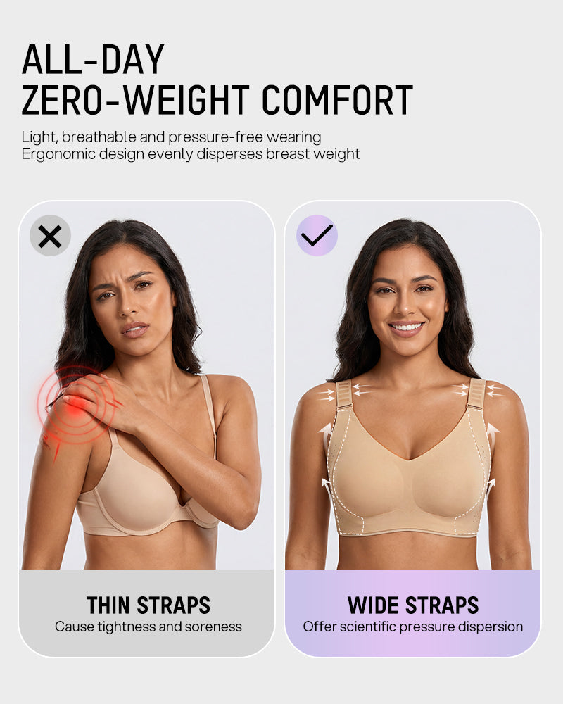 Piano Clasp™ V-Neck Wireless Minimizer Bra*